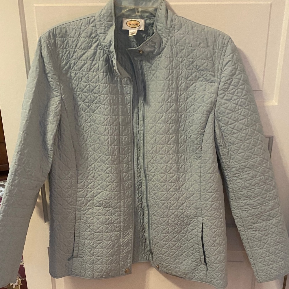 Talbots Light Blue Quilted Utility Jacket
